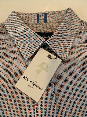 NWT Robert Graham Aspenridge Modern Americana Tailored Fit Shirt 2XL MSRP $198